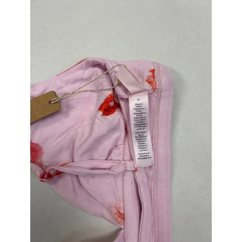 SKIMS Sleep Plunge Bra Cherry Blossom Lipstick Size Medium NWT - Picture 5 of 6